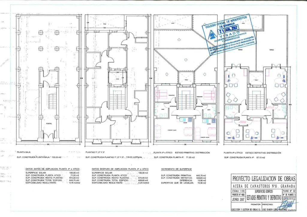 Floor Plan - Rehabilitated Building with Terraces in Granada Centre
