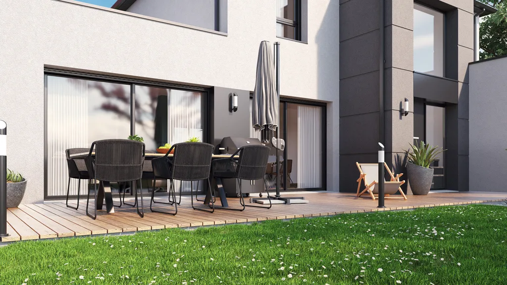 Terrasse - Terrain à Bâtir avec Maison Moderne à Bouaye