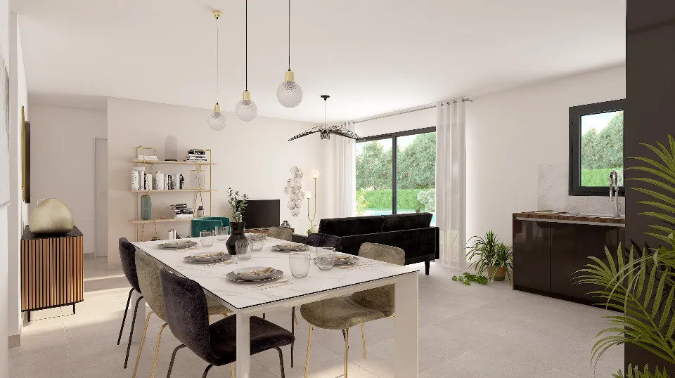Dining Room - New Build House with Garden in Bretx