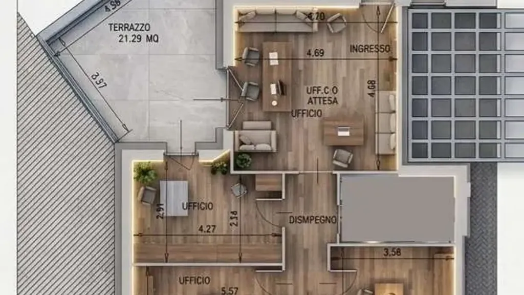 Plaan - Apartment with Triple Glazing in Tortona