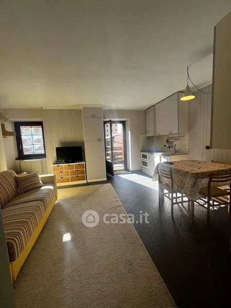 Living Room - Chalet Apartment with Panoramic Balcony in Valfurva