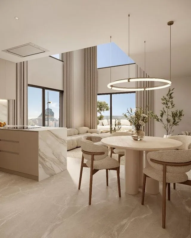 Söögituba - Penthouse with Pool in Calpe's Levante Zone
