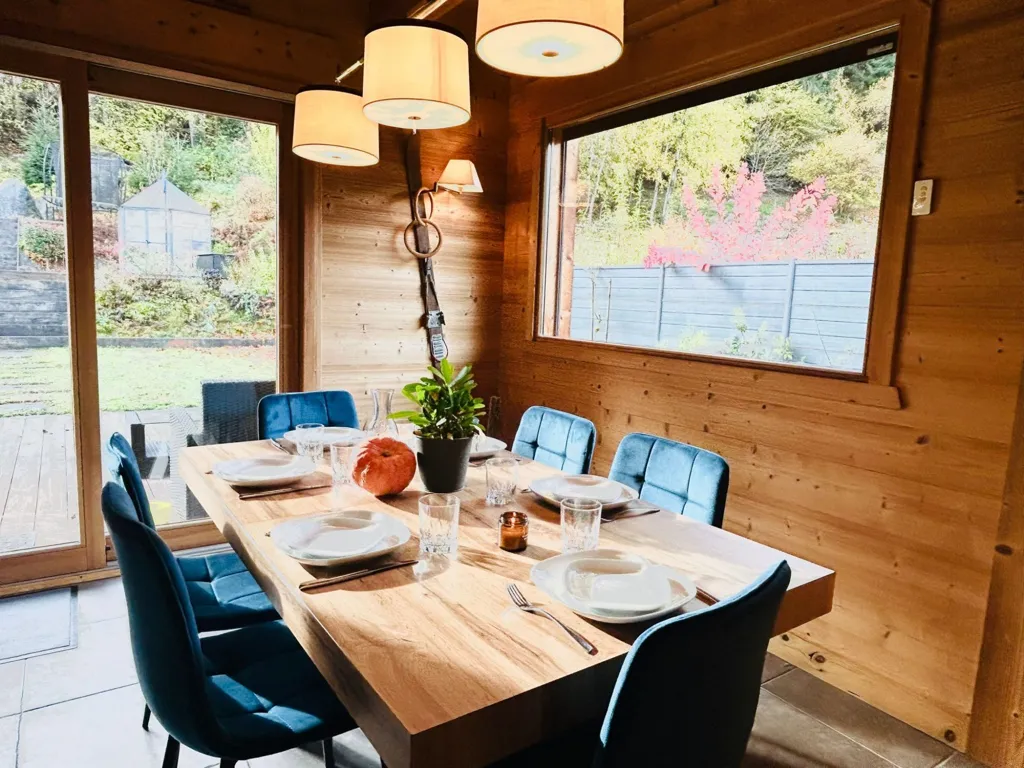 Söögituba - Luxury Chalet with Jacuzzi in Saint-Gervais-les-Bains