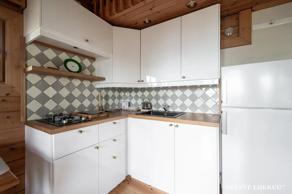 Köök - Modern Cabin with Sauna in Kuiva Hevonen