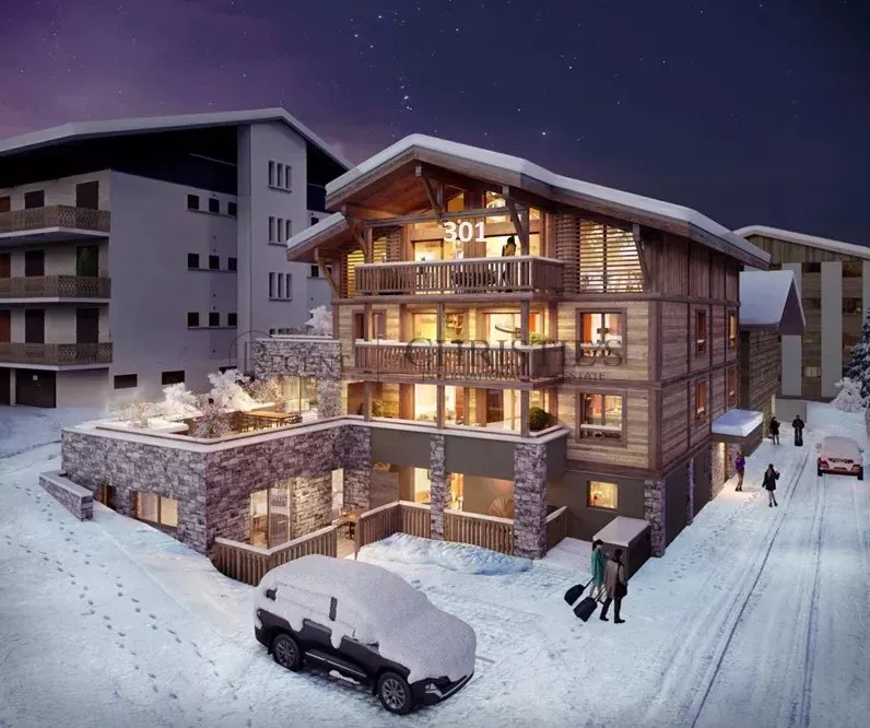Välivaade - Contemporary Apartment with Terrace in Les Gets