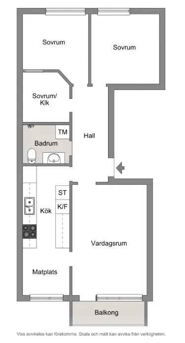 Planimetria - Apartment with Balcony in Helenelund