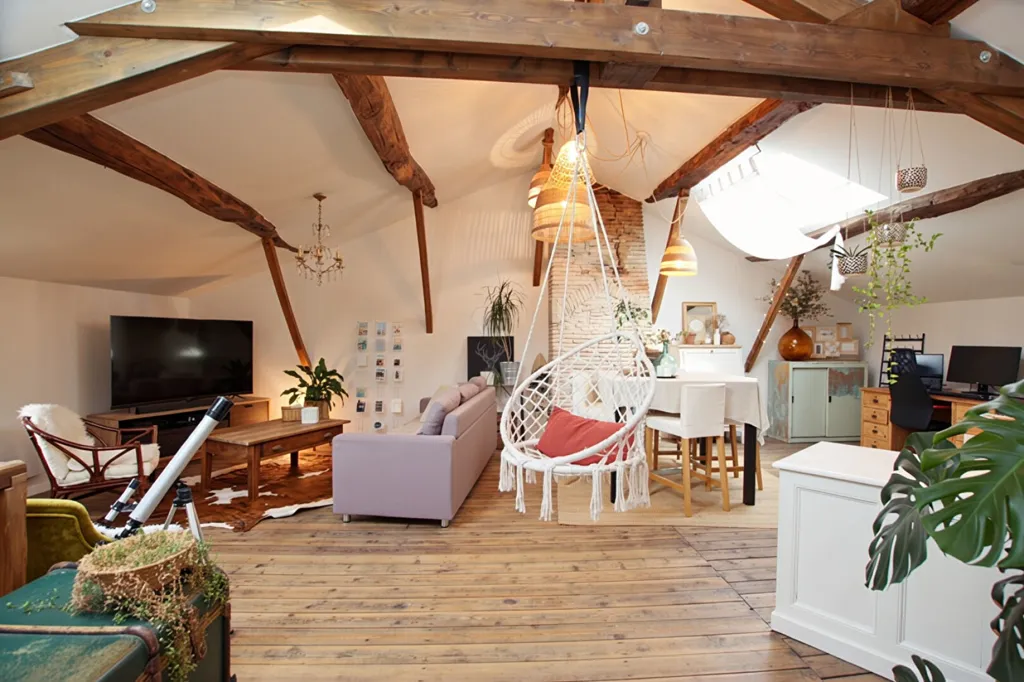 Séjour - Appartement Atypique dans Village de Toussieu