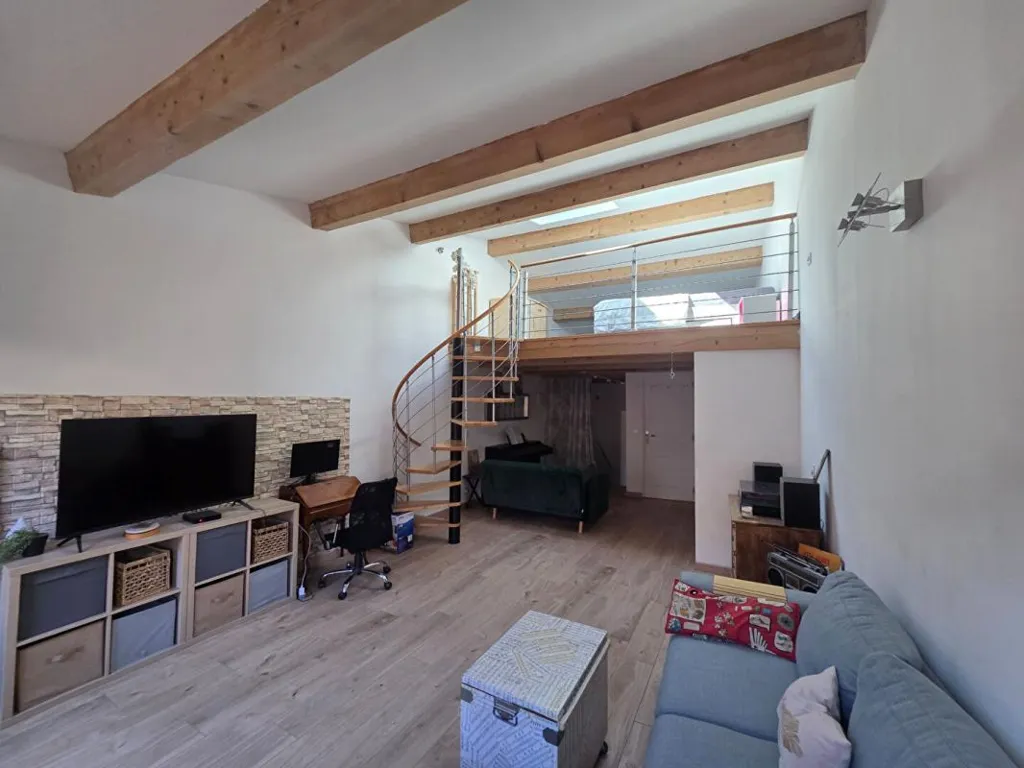 Living Room - Village House with Garage in Rougières