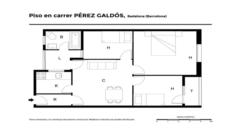 Plaan - Apartment with Garden Access in Badalona