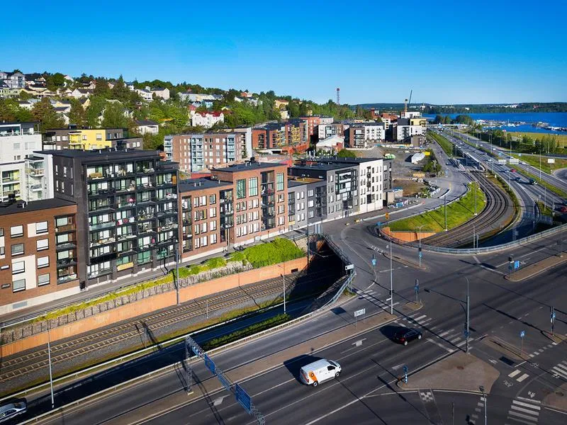 Vista aerea - Urban Flat with Balcony in Santalahti, Tampere