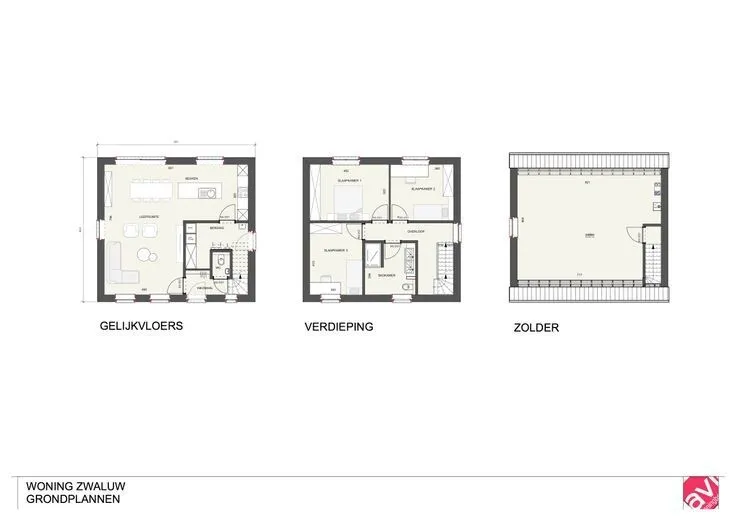Plan - Maison semi-détachée neuve avec jardin à Hechtel