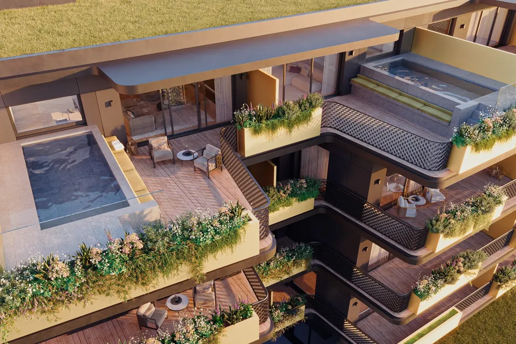 Vue aérienne - Two-Bedroom Apartment with Water View in Porto