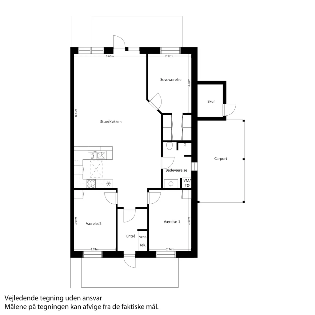 Plaan - Terraced House with Garden in Silkeborg