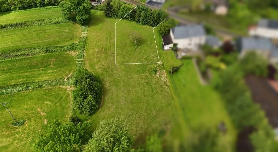 Vue aérienne - Terrains à Vendre avec Vue Campagnarde à Sélange