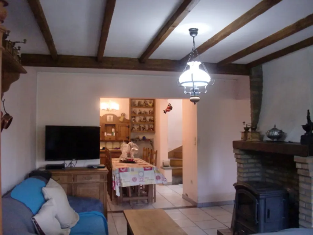 Séjour - Maison Fermette avec Jardin à Pâturages