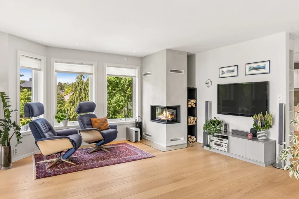 Séjour - Architect-Designed House with Sea View in Larvik