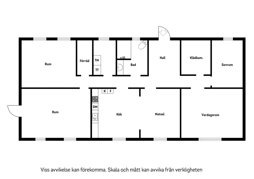 Plan - Single-Storey House with Garden by Ringsjön