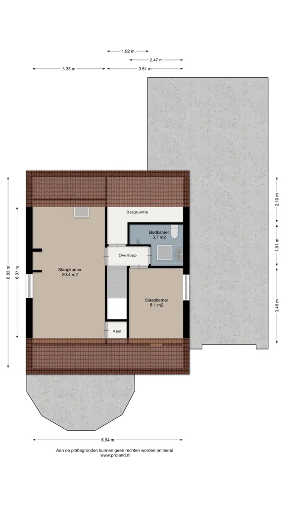 Floor Plan - 4-room house in Assen
