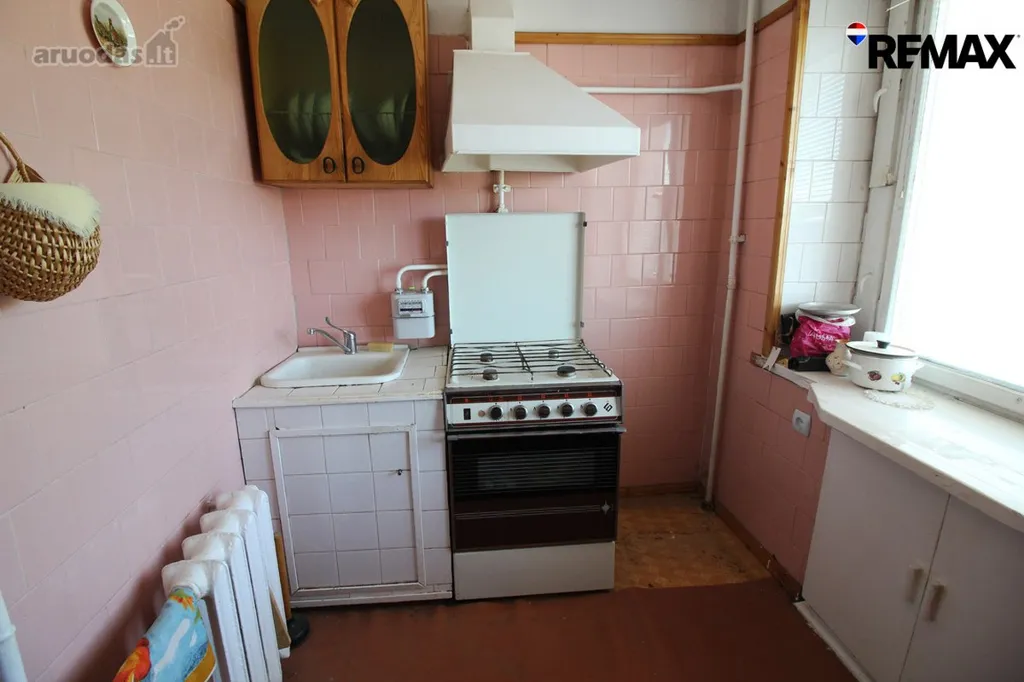 Kitchen - 3-Bedroom Apartment with Balcony in Šiauliai Centre