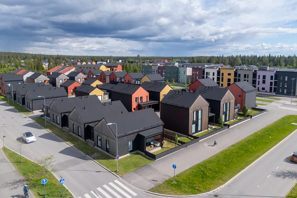 Õhuvaade - Modern Flat with Terrace in Hiukkavaara, Oulu