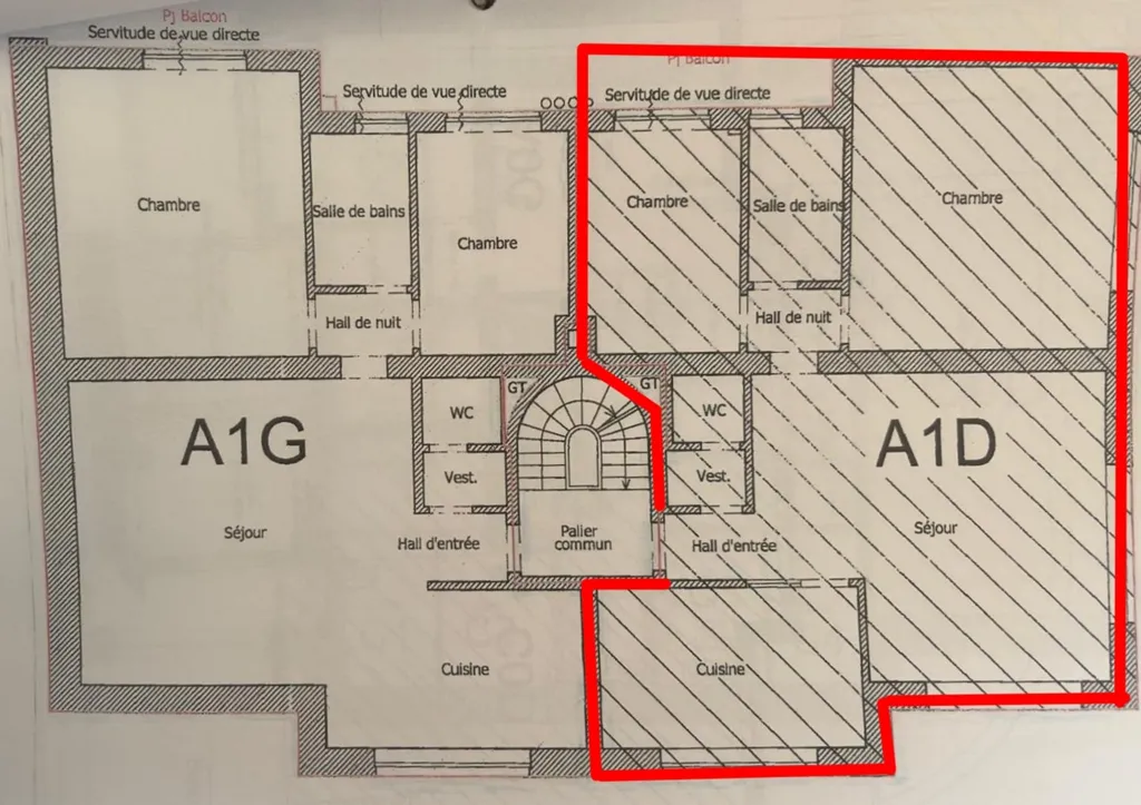 Plan - Appartement avec Balcon dans le Parc de Forest