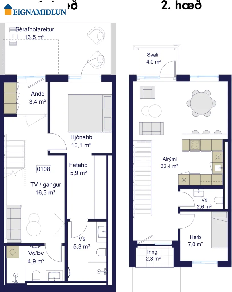 Appartement 3 pièces à Reykjavík