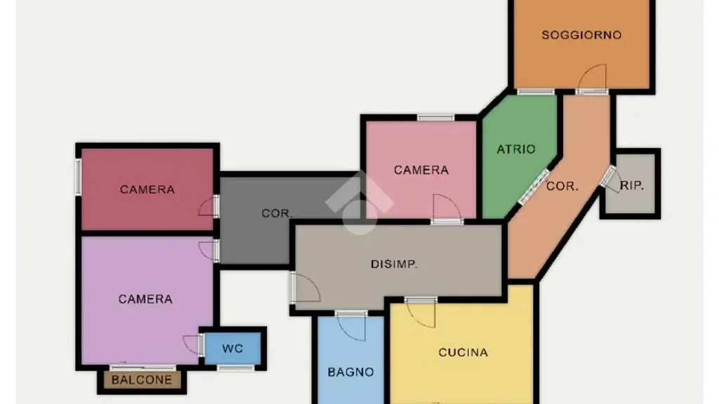 Plan - Corner Apartment with Balcony in San Severo