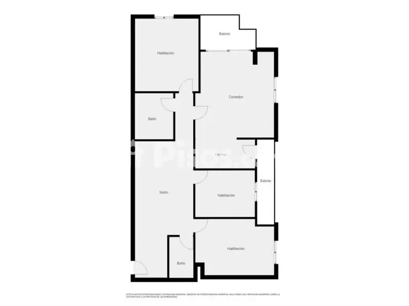 Plan - Renovated Apartment with Balcony in Benifaió