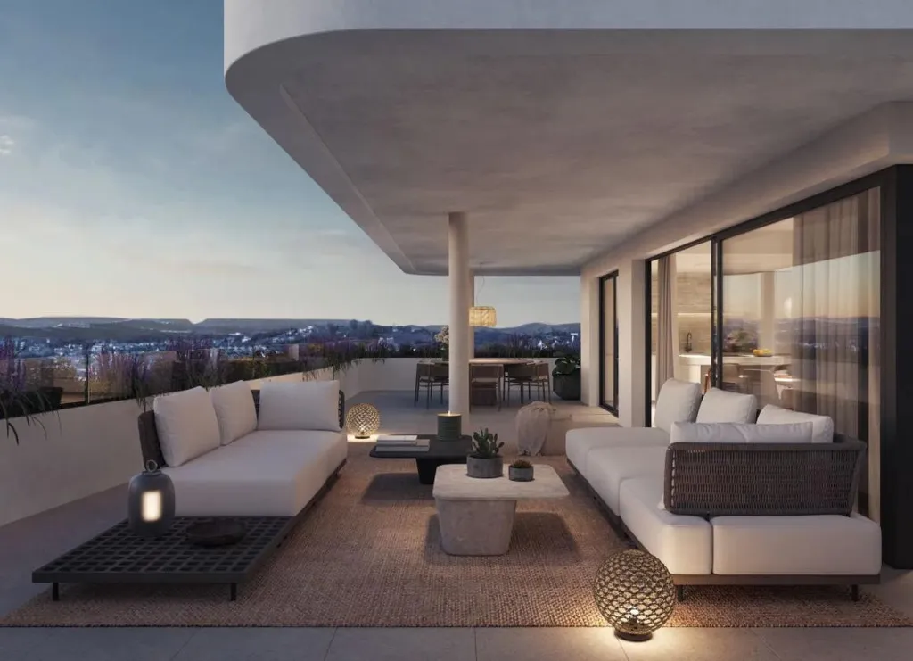 Terrasse - Modern Apartment with Rooftop Pool in Estepona
