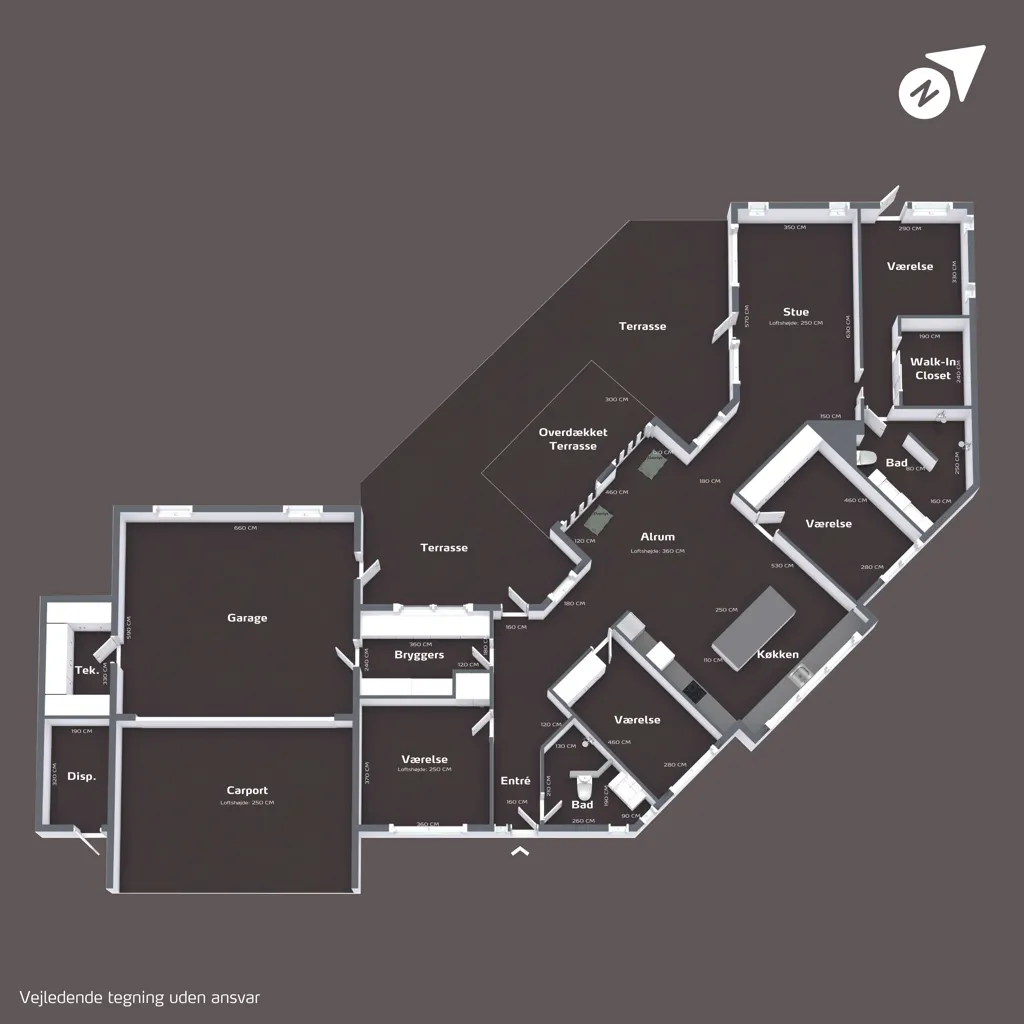 Floor Plan - Architectural Villa in Hastrup
