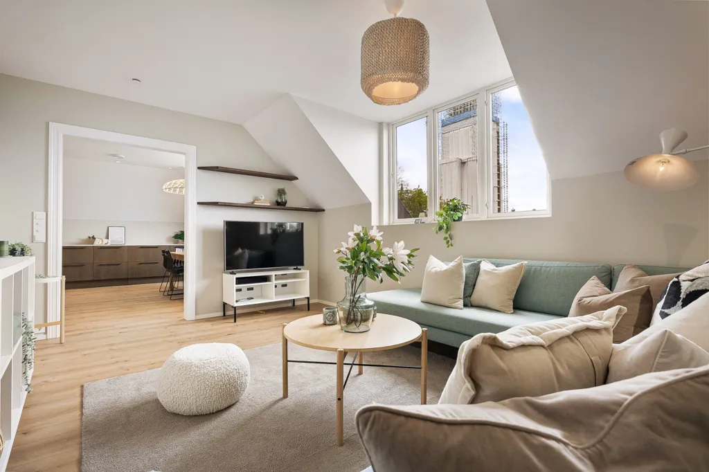 Soggiorno - Modernised Penthouse with Balconies in Nygårdshøyden