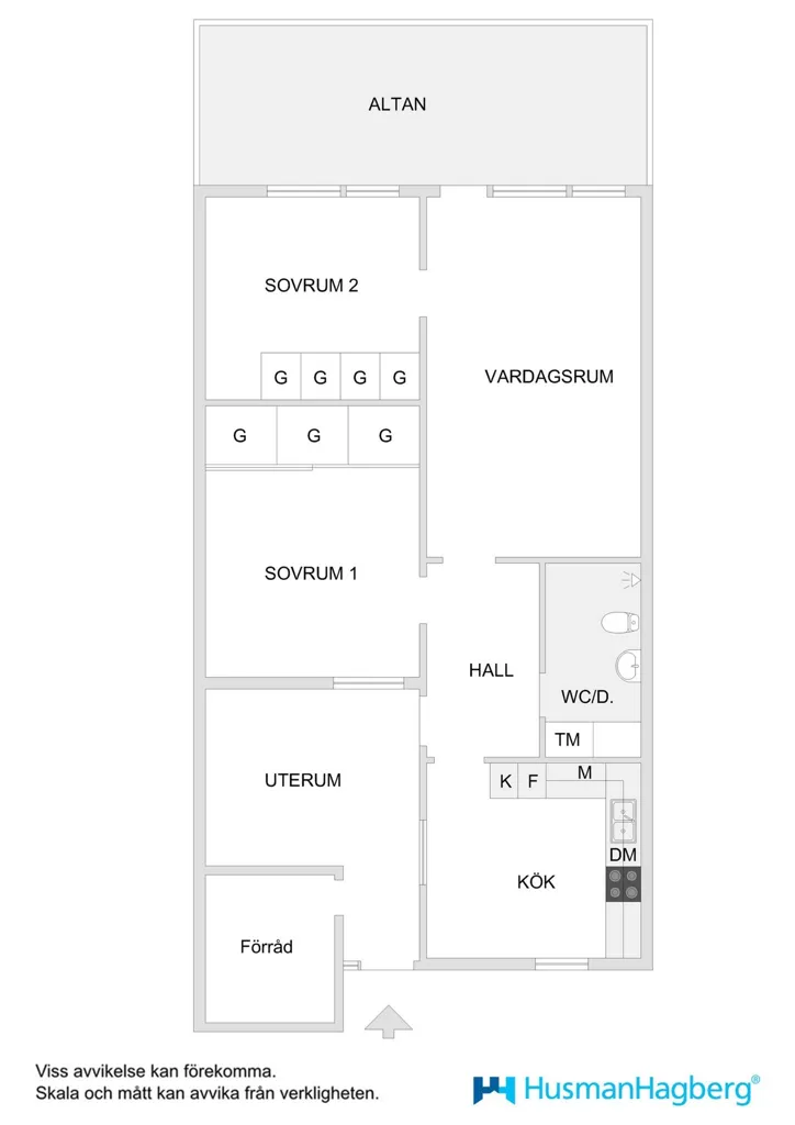 3-toaline maja asukohas Umeå kommun