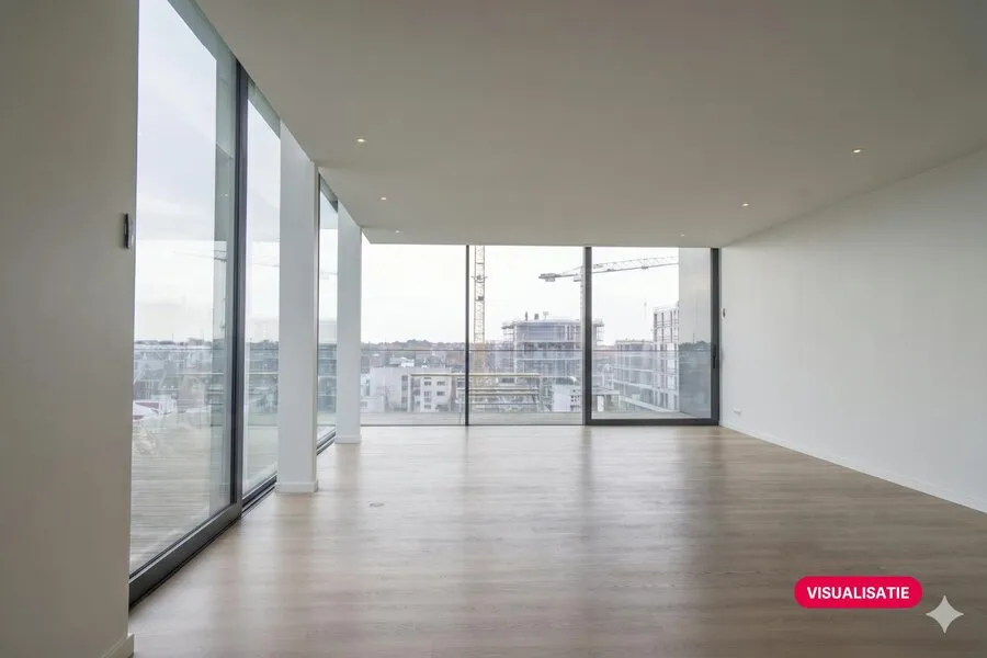 Séjour - Penthouse avec Vue sur la Leie à Kortrijk