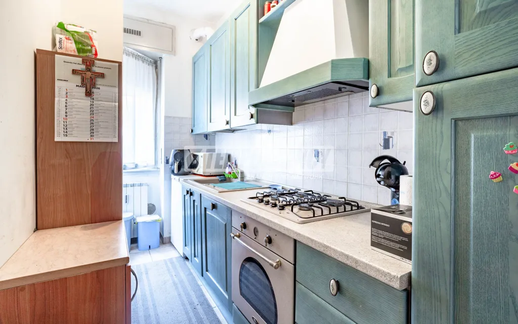 Cucina - Rear-Facing Bilocale with Balcony in Garbagnate Milanese