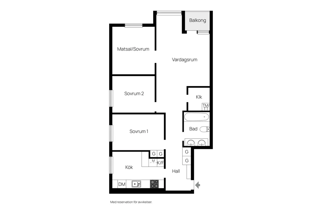 Plaan - Stylish Apartment with South-Facing Balcony in Gärdet