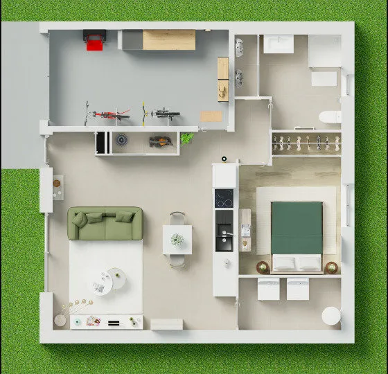 Maison 3 pièces à Drain