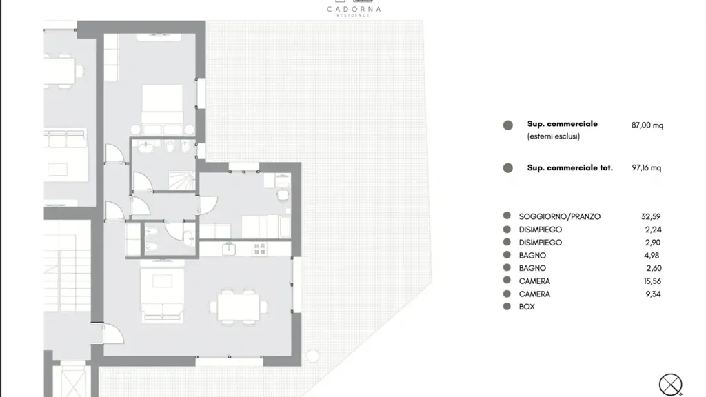 Plan - New Triplex with Garden in Legnago