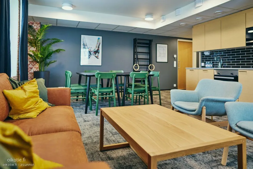 Dining Room - Modern Apartment with Balcony in Myyrmäki