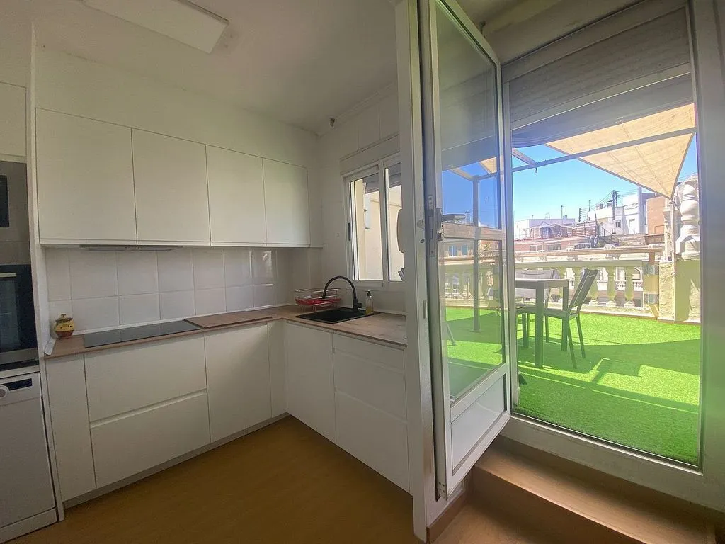 Kitchen - Apartment with Terrace in Sant Francesc