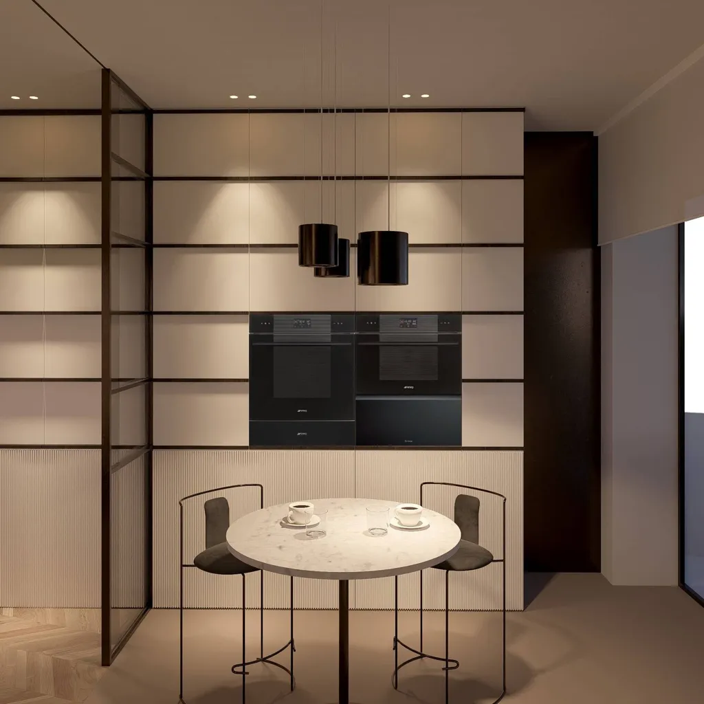 Söögituba - Modern Apartment with Balcony in Pinciano, Rome