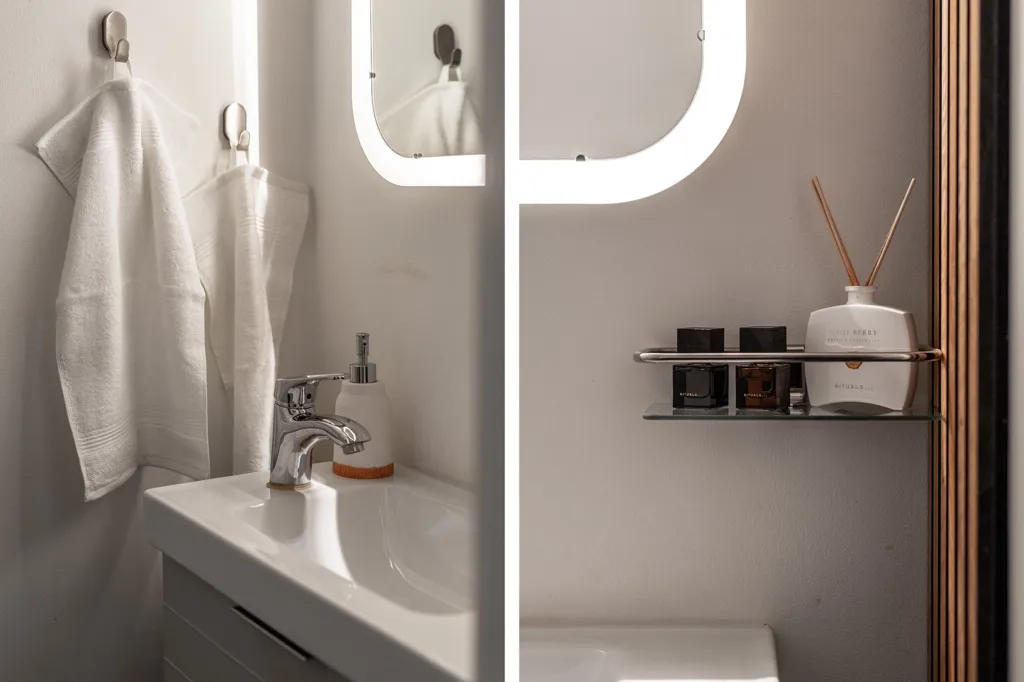 Salles de bain - Modernised Two-Bedroom Flat with Stylish Surfaces in Norrköping