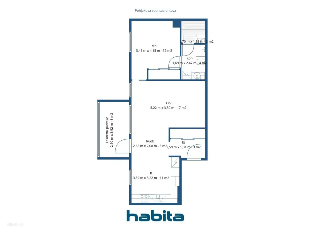 Plan - Modern Apartment with Sauna in Helsinki