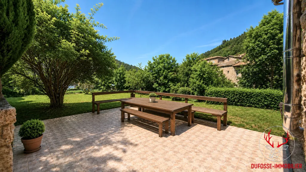 Terrass - Renovated Stone House in Dornas, Ardèche