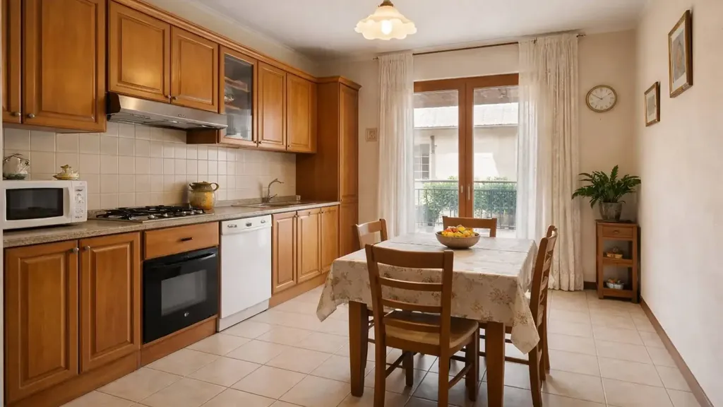 Köök - Apartment with Balcony in Forlì's Foro Boario