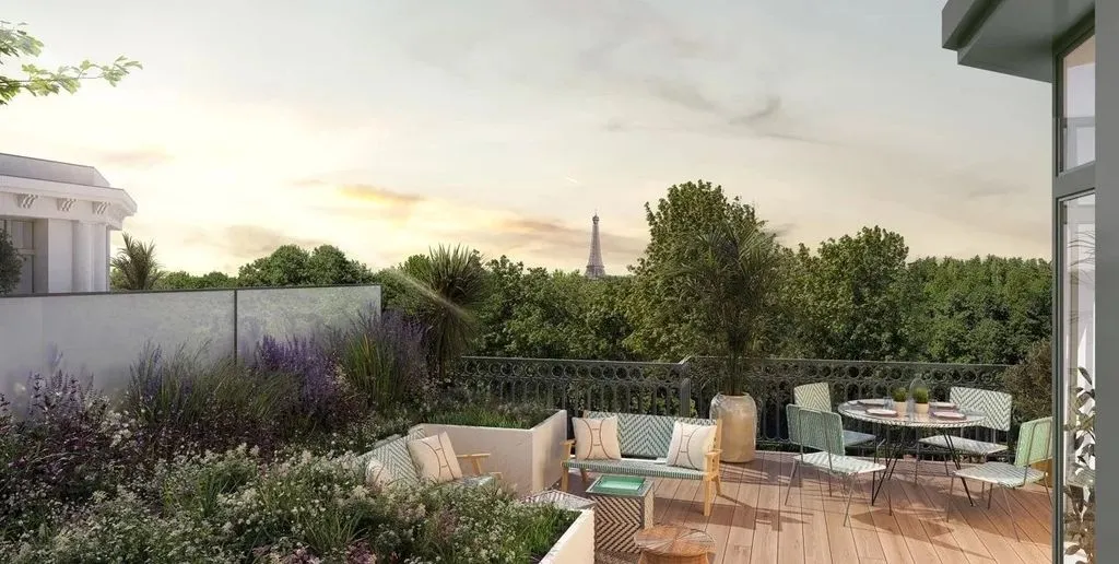 Terrasse - Appartement Neuf avec Terrasse à Puteaux