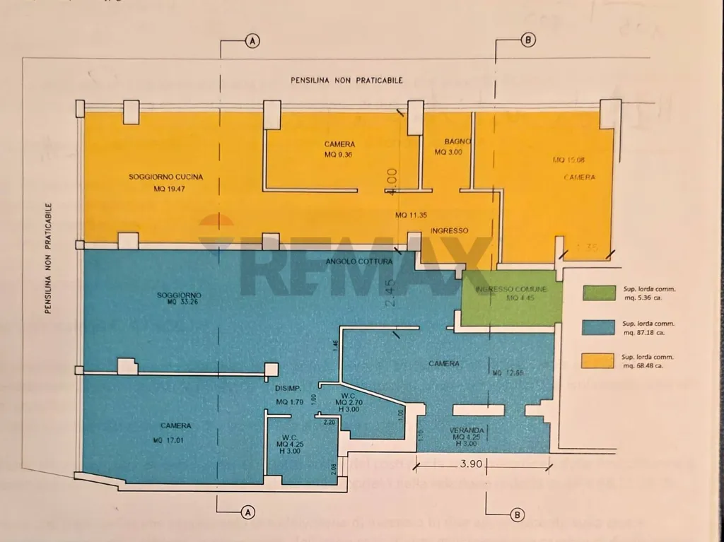 Plan - Commercial Space with Ascender in Bellaria-Igea Marina