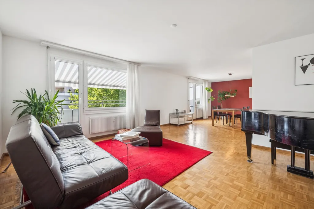 Living Room - Apartment with Mountain View in Basel