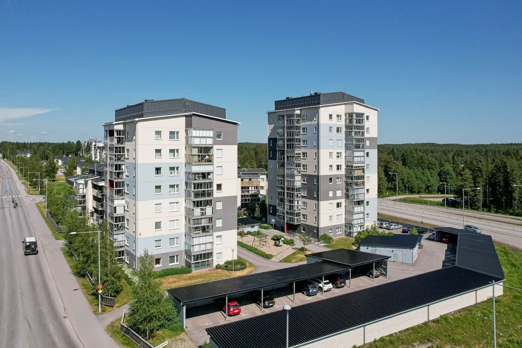Vue aérienne - Modern Flat with Balcony in Västerbotten
