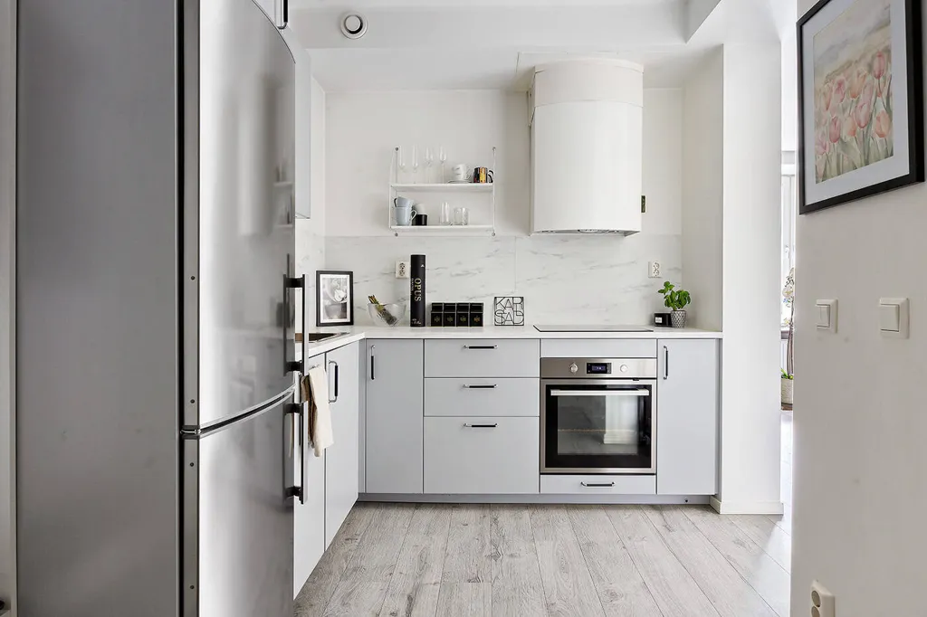 Köök - Two-Bedroom Flat with Garden Access in Kungsholmen