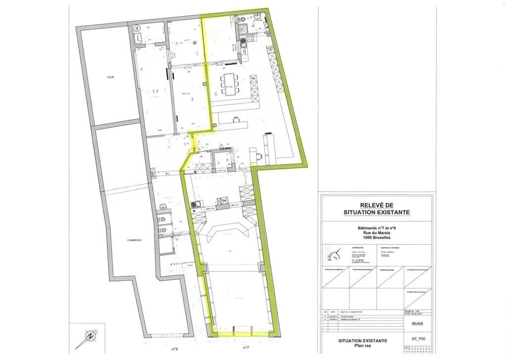 Plan - Local Commercial avec Vitrine dans le Centre de Bruxelles